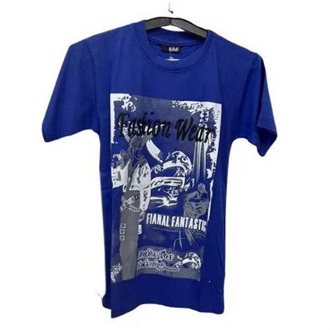 Printed Half Sleeve Mens Designer Cotton T Shirt Size S Xxl At Rs 180