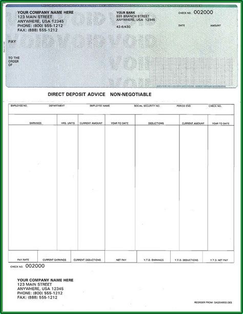 Payroll Check Template Free - Template 1 : Resume Examples #yKVBZM7VMB