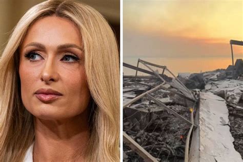 Midianews Paris Hilton Mostra Destroços De Sua Mansão Engolida Pelo Fogo