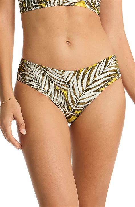 Sea Level Palm House Mid Bikini Bottoms Olive Editorialist