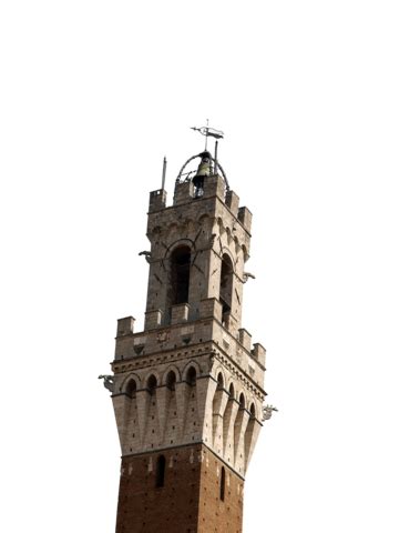 Siena Torre Del Mangia Facade Brick Architecture Palazzo Pubblico