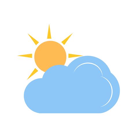 Partly Cloudy I Flat Multicolor Icon 8310370 Vector Art at Vecteezy