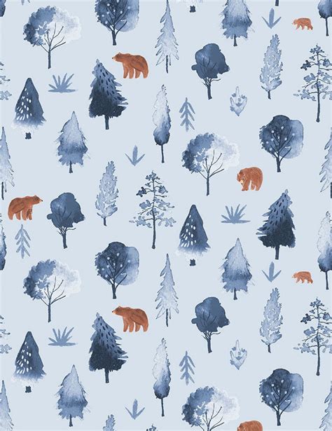 Polar Bear Fabric Brave Enough To Dream By Dear Stella Etsy