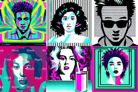 Vaporwave High Contrast Vector Art Portrait Stable Diffusion Openart