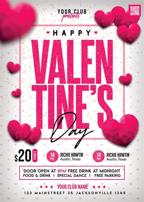 Valentines Day Party Flyer Psd Template Psd Zone