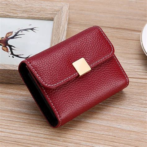 Large Capacity Coin Purse Wallet Womens Genuine Leather Mini Wallets