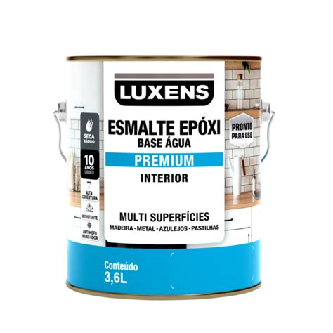 Esmalte Epóxi Acetinado Branco Base Água 3 6L Luxens Leroy Merlin