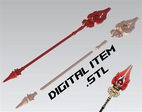 Genshin Impact Staff Of Homa 3d Model Digital File Etsy