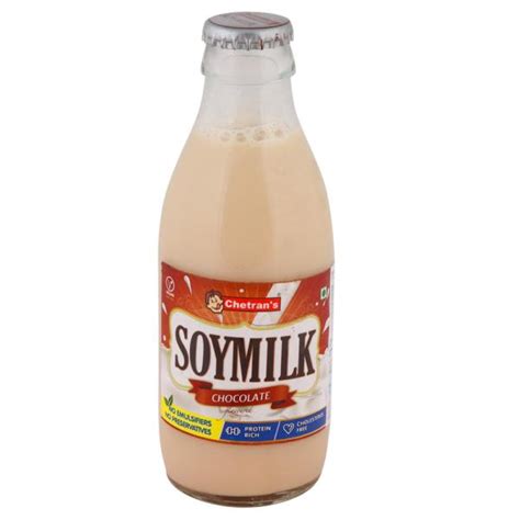 Chetrans Chocolate Flavoured Soy Milk 200 Ml Bottle Jiomart