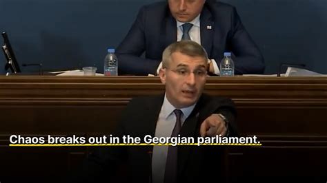 Chaos Breaks Out In The Georgian Parliament Georgianparliament YouTube