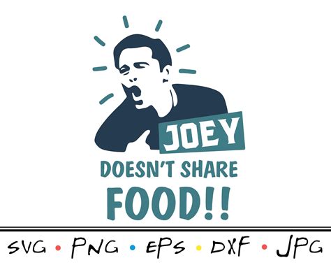 Joey Doesnt Share Food Svg File Friends Svg Cut File Etsy New Zealand