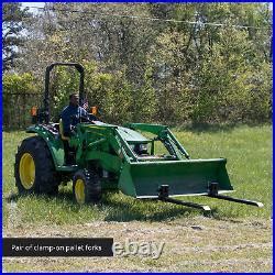 Titan Attachments Medium-Duty 46 Clamp-on Pallet Forks Rated 4,000 LB ...