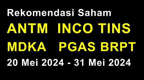 Rekomendasi Saham Antm Inco Tins Mdka Pgas Brpt Mei Mei