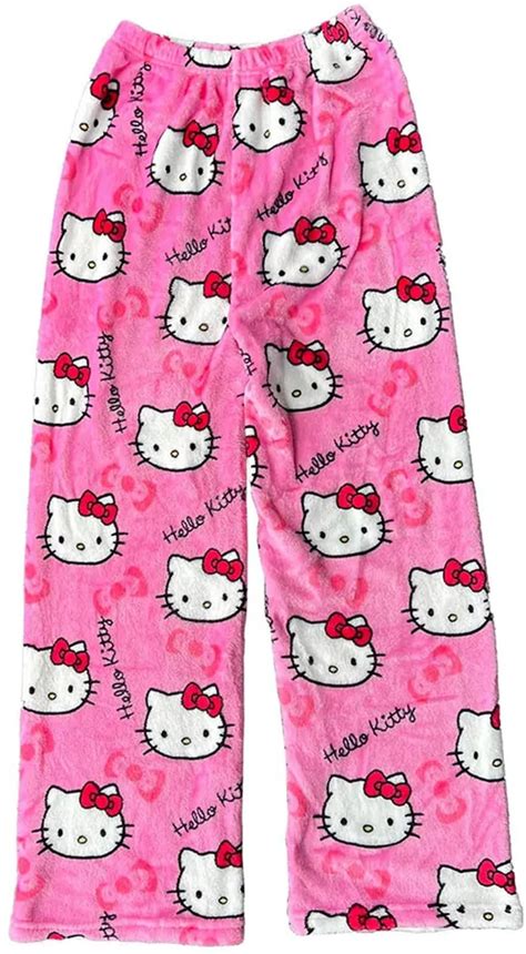 Kunsecsh Christmas Pajama Pants For Women Girls Kawaii Flannel Comfy