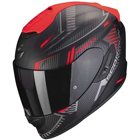 Casco Moto Integrale Scorpion EXO 1400 EVO AIR SHELL Opaco Nero Rosso