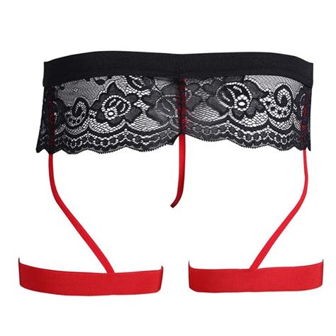Hommes Sexy Dentelle G String Bikini Gay Culottes Sous V Tements Jarreti Re F Eur