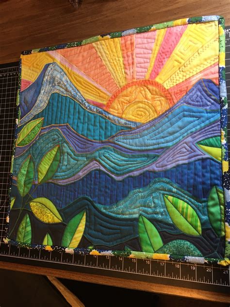 Sunrise In Paradise Fabric Panel Mountains Hawaii Island Sunrise