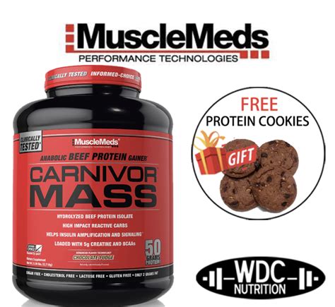 Musclemeds Carnivor Mass Beef Protein 6lbs 10lbs Mass Gainer