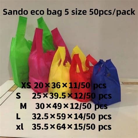 Eco Bag 50 Pcs Sando Eco Plain Bag 5 Sizes Available Lazada Ph