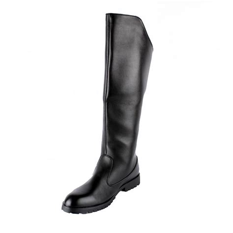 Bottes Hautes Pour Hommes En Cuir Style Britannique Noires Sambottes