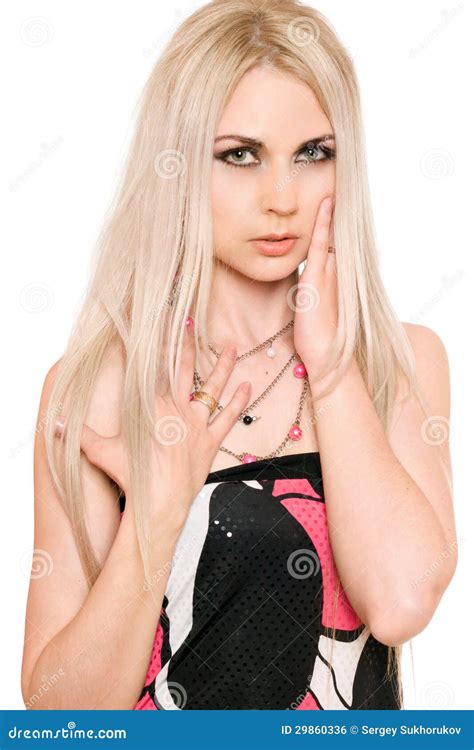 Retrato Del Blonde Joven Perfecto Aislado Foto De Archivo Imagen De Rosa Agraciado