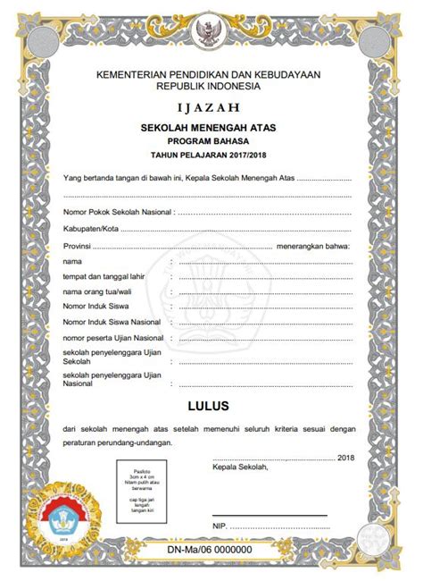 Best Contoh Ijazah Smk Riset