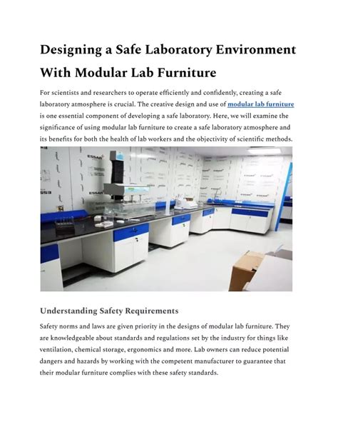 Ppt Designing A Safe Laboratory Environment With Modular Lab