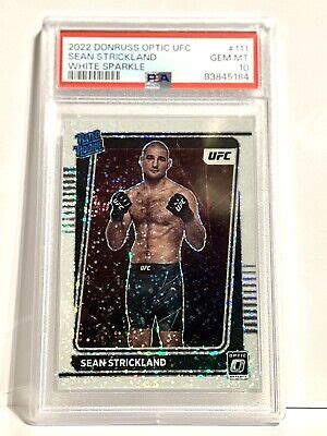 2022 Donruss Optic UFC Sean Strickland White Sparkle Rated Rookie SSP