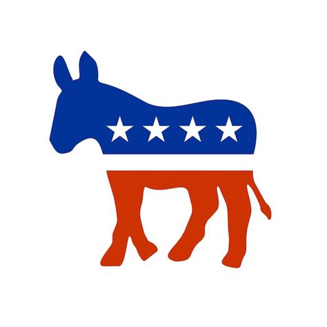 Um Burro Nas Cores Do S Mbolo Da Bandeira Americana Do Partido