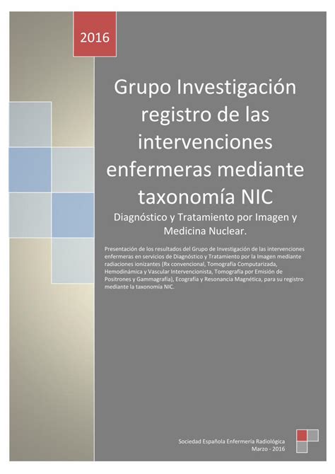 Pdf Registro De Las Intervenciones Enfermeras Radiol Gicas Pdf