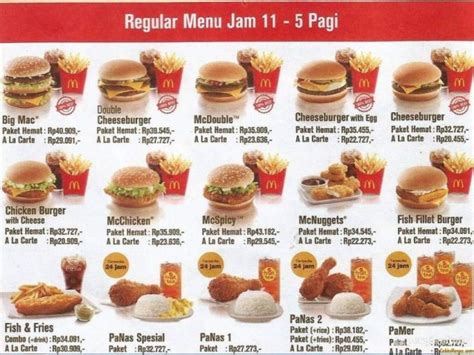 Update Daftar Harga Menu Mcd Terbaru 2021 Lengkap Info Promo Mcd