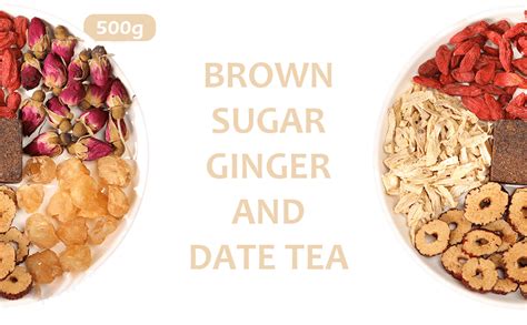 500g 17 6oz Brown Sugar Ginger Jujube Tea With Brown Sugar Cube