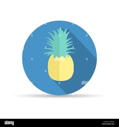 Vector Illustration Of Tropical Fruit Pineapple Fruit Symbol Stock Vector Image And Art Alamy