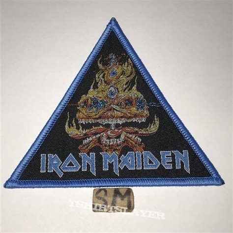 Iron Maiden The Clairvoyant Triangle Patch Blue Border Tshirtslayer