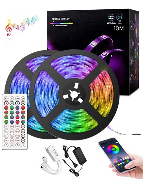 Tira Led Bluetooth 10m Tira De Luces 5050 Rgb Lonk 300 Led Mercado Libre