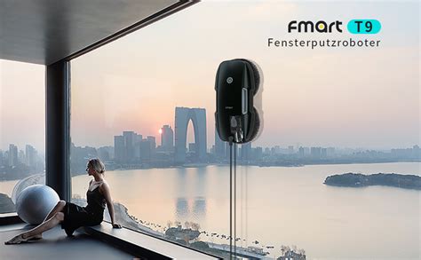 Fmart Fensterputzroboter mit sprühfunktion 3800pa Starke Saugkraft