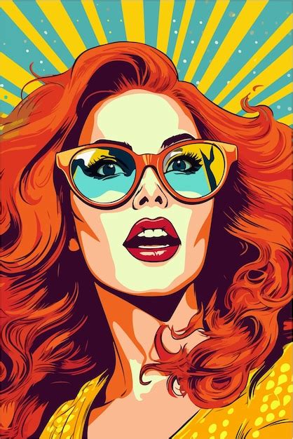 Chica Pinup De Arte Pop Estilo De Color Retro Glamour C Mico Hermosa