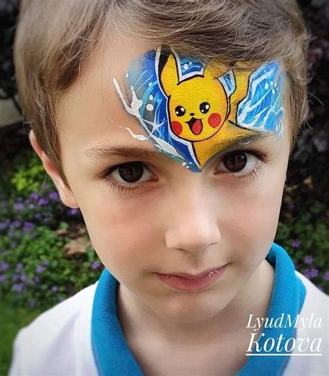 Pin By Sherri Maclean On Pikachu Facepainting Pikachu Face Painting