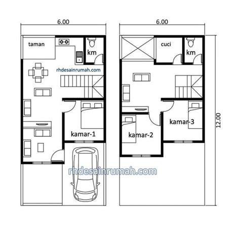 7 Desain Rumah Minimalis 2 Lantai 6x12 Paling Fungsional