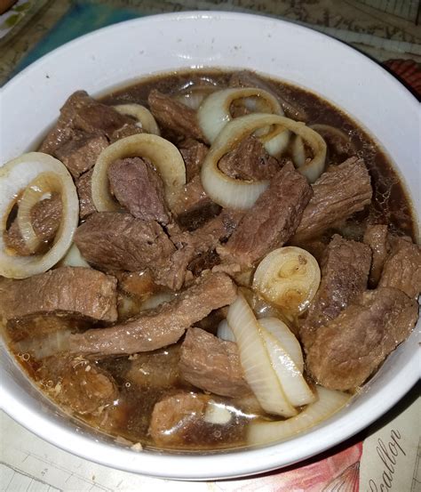 Dinner Tonight Bistek Is A Filipino Version Of Beef Steak Or Beef Slices Marinate In