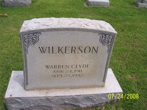 Warren Clyde Wilkerson 1911 1942 Memorial Find A Grave