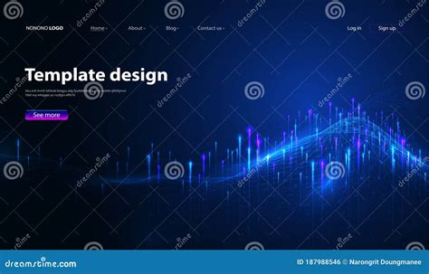 Abstract Technology Data Visualization Background Network Futuristic