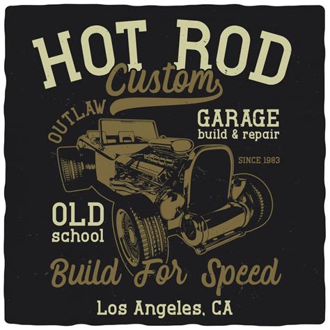 Hot Rod Custom Vector T Shirt Design Buy T Shirt Designs