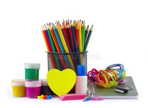 Stationery and notebooks stock photo. Image of homework - 268767584