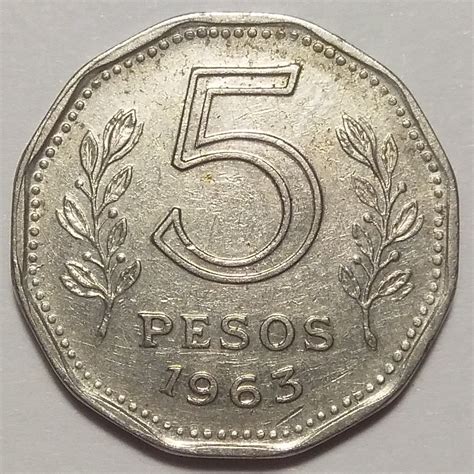 Купить монету 5 песо 1963 г Аргентина - с доставкой по России