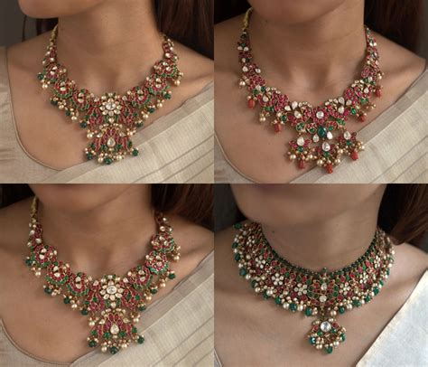 Gold Plated Jadau Kundan Necklace From Prade Jewels South India Jewels