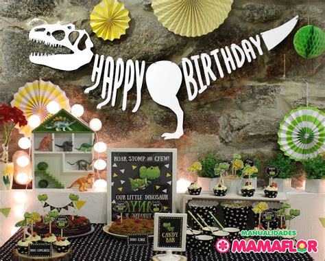 ¡increíbles Ideas Para Fiesta De Dinosaurio Manualidades Mamaflor