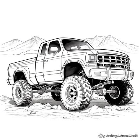 Lifted Truck Coloring Pages - Free & Printable!