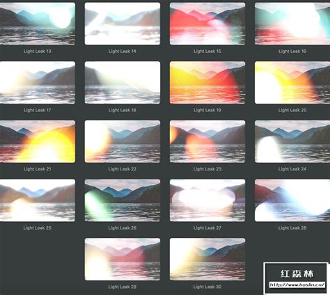 【fcpx插件】90个真实镜头漏光光效转场过渡动画 Premiumvfx Light Leaks Transitions 红森林