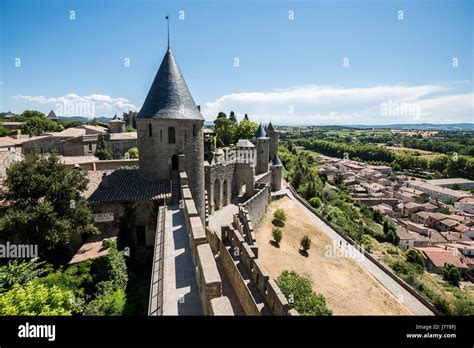 Medieval Carcassonne, a medieval city and tourist attraction, a travel ...